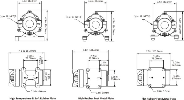 FLOWKING High Pressure Water RO Booster System Diaphragm Pump KFL-36 for water filtration