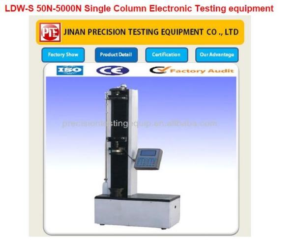 Quality LDW-S 50N-5000N Single Column Electronic Testing equipment for sale