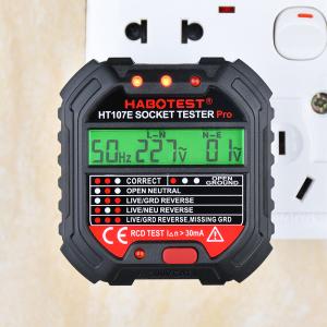 Wholesale Open Neutral Plug Socket Tester , HT107E Wall Socket Tester from china suppliers