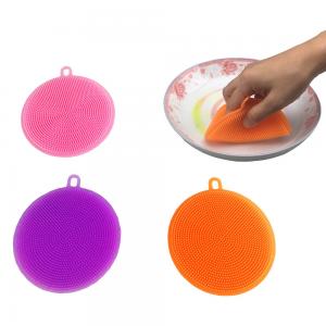 Wholesale Kitchen Multifunction Dish Cleaning Pad Sponge Silicone Brush For Washing Dishes from china suppliers
