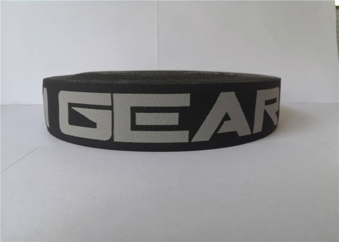Wholesale 5 Cm Custom Jacquard Ribbon Gray On Black Color Custom Logo Printed from china suppliers