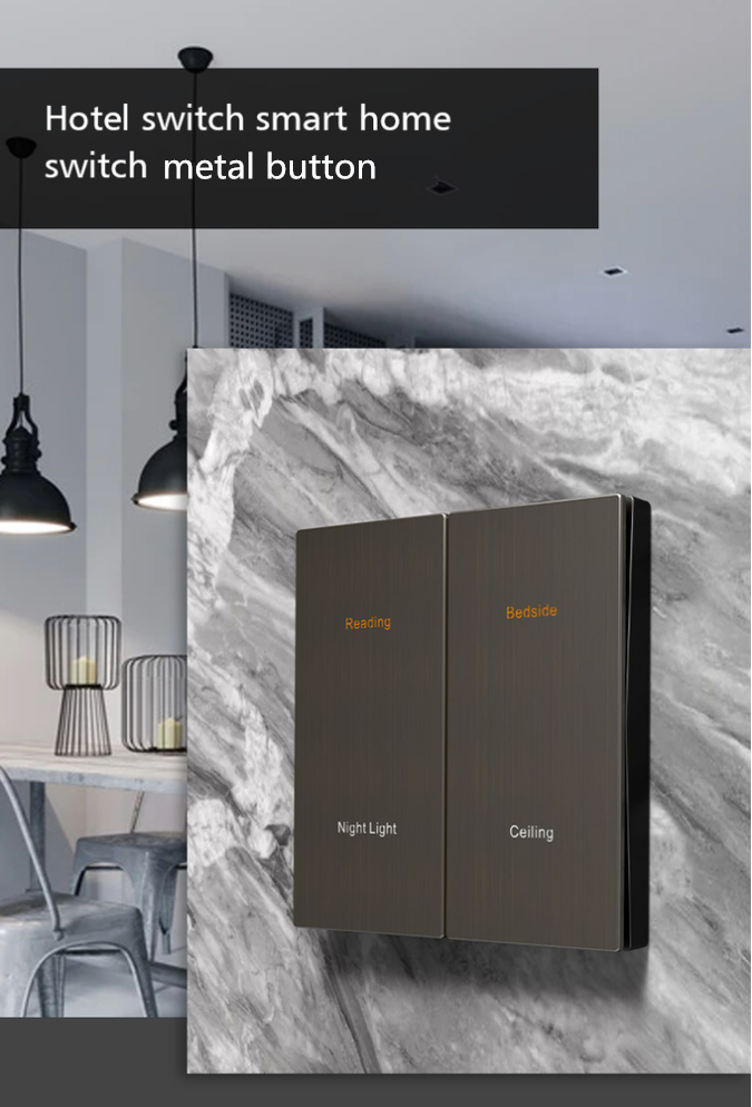 RS485 Modbus Smart Home Wall Light Switch Push Button 3 Keys