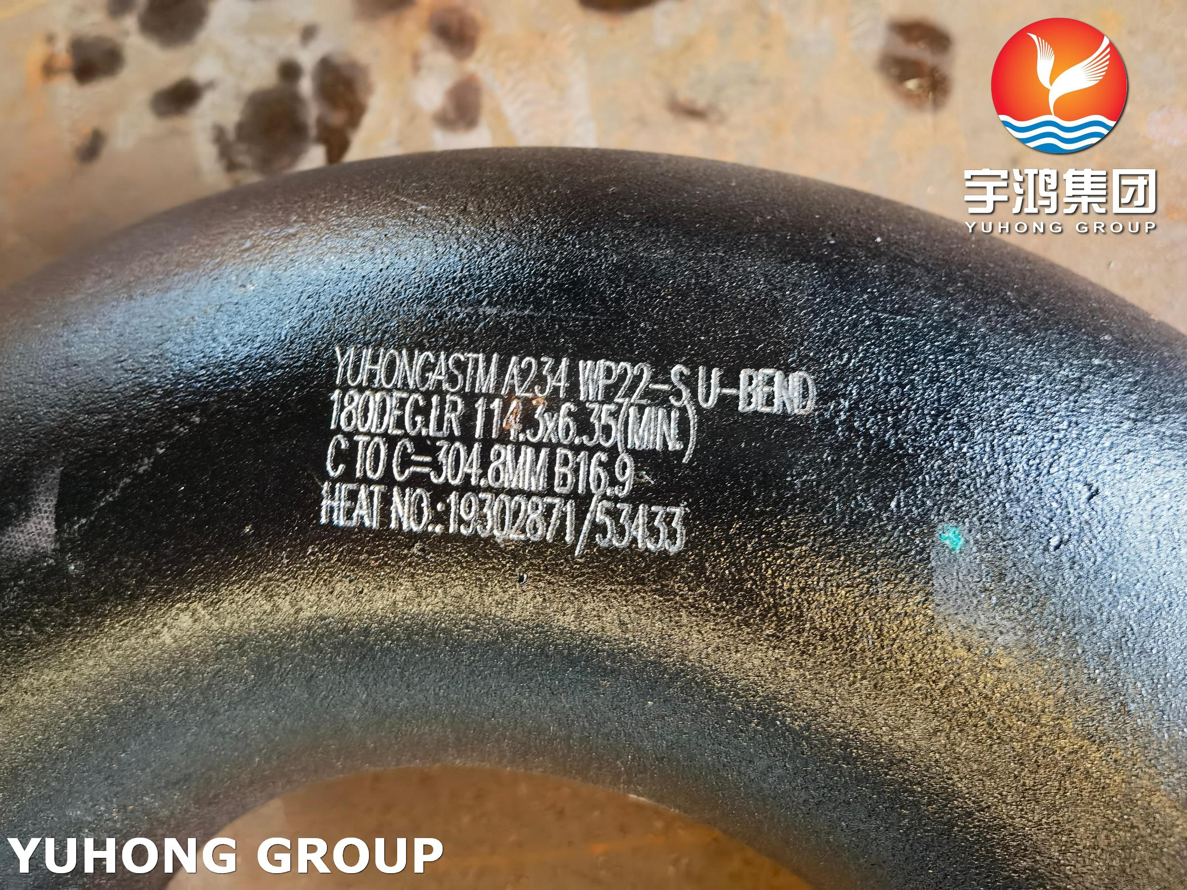 ASTM A234 WP22-S Carbon Steel 180 Degree U Bend NDE Test