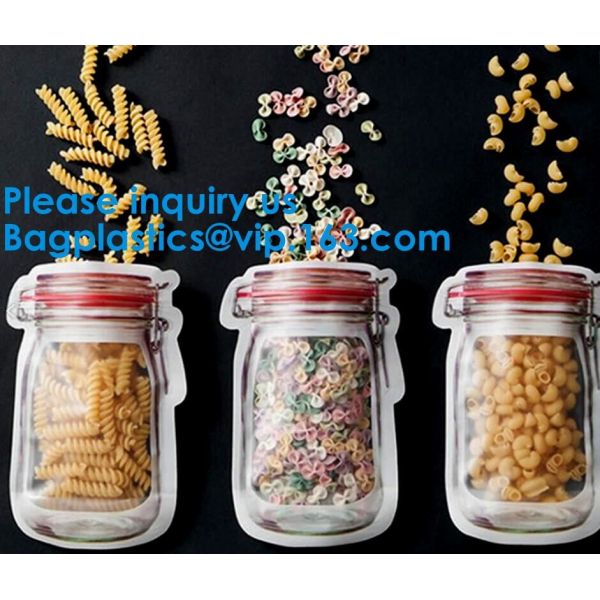 BIODEGRADABLE SUP POUCH CHOCOLATE/ ENERGY BAR PACKING MMJ CLEAR 3-SIDED SEAL WITH ZIPPER & EURO SLOT ULTRA CLEAR STAND U