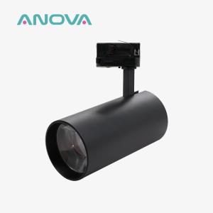 China Movable Black Single Spotlight 220V 35W Adjustable Led Track Lighting on sale