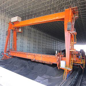 Gantry Type Bucket Wheel Stacker Reclaimer For Low Space Longitudinal Stockyard