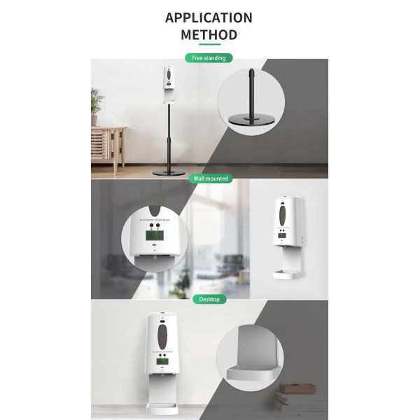 1300mL Desktop Touchless Hand Sanitizer Dispenser 4 AA batteries