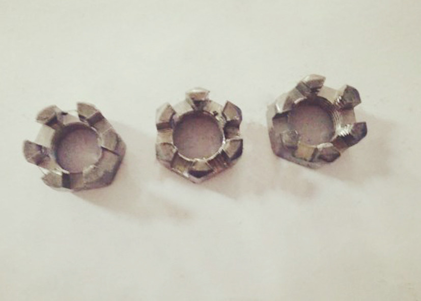 Wholesale Stamping Process Small Hexagon Slotted Nut M14x1.5 Corrosion Resistance from china suppliers