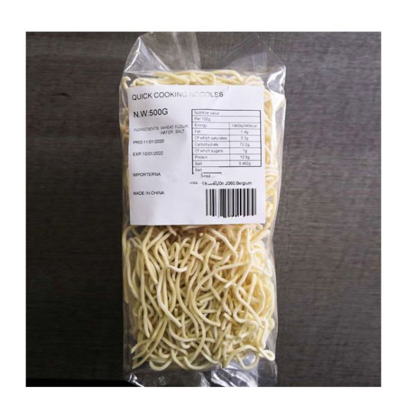 500G Stir Fried Noodle OEM Wheat Flour Smooth Chewy Quick Cooking Instant Noodles
