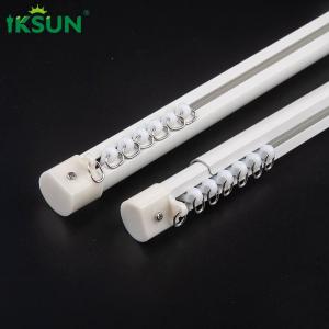 Wholesale 1 Set Side Wall Mount Curtain Rod Extendable Adjustable Double Drapery Rod Set from china suppliers