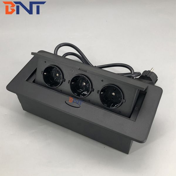 Multimedia EU plug electrical desktop power popup socket for conference table