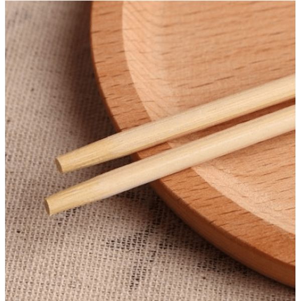BAMBOO Round Stick Disposable Chopsticks 100% Natural Round Boutique Bamboo Stick