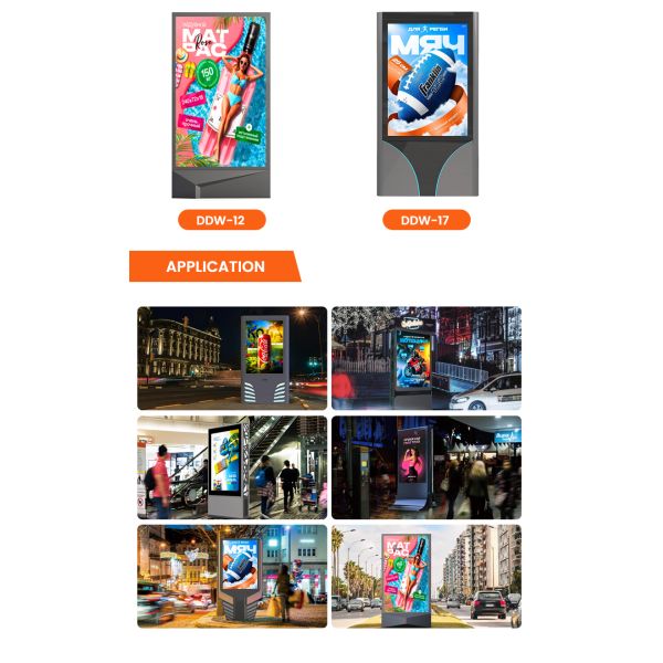 High brightness IP65 p4 p5 p6 p8 p10 8000nits 3840hz outdoor digital display mupi led digital signage