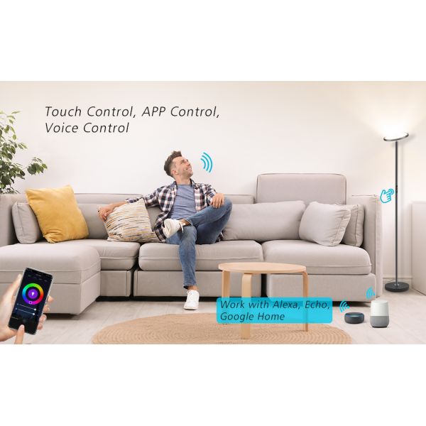 2700K-6500K 2000lm Smart Wifi Floor Lamp