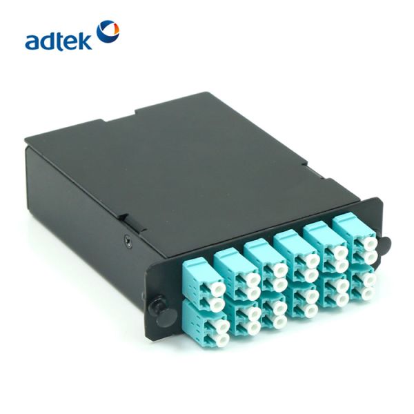 OM3 Fiber Optic Cassette Module , HD 12 Ports 24 Fiber Patch Panel Cassette
