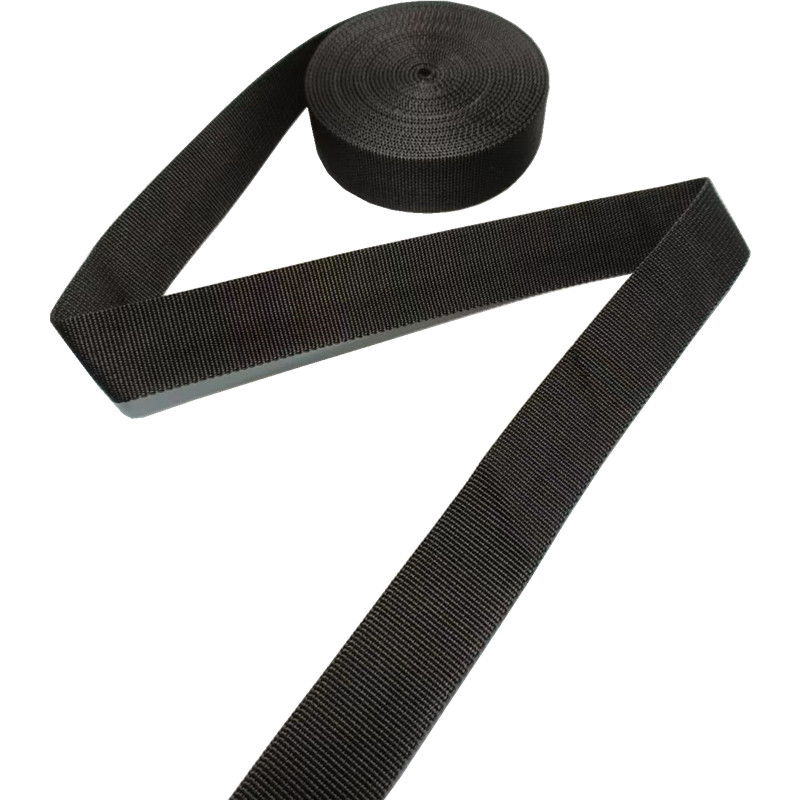 Black Lightweight Polypropylene Webbing Polypro Webbing Band