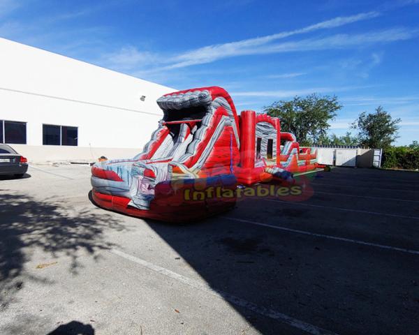 Quality Long Bouncy Castle 13.2X4.7X3M Inflatable Obstacle Course for sale