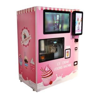 3 Jams Banknote Soft Ice Cream Vending Machine Fully Automatic