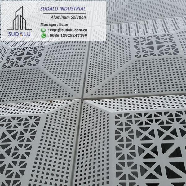 Quality SUDALU Foshan Manufacture Customized Exterior Cladding Wall Aluminum Laser Cutting Panel for sale