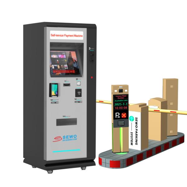 Quality Optional Banknote Collection Module Multi-Level Parking Payment Kiosk Machine with ANPR Ultrasonic Sensor Compatibility for sale