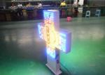 Asynchronous Control Cross Programmable LED Sign , 2 Side 3D LED Video Display
