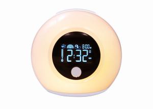China Color Changing Sunrise Wake Up Light Desktop Alarm Clock Touch Lamp Speaker on sale