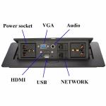 Hidden Data Pop Up Power Socket Audio Video Information Connection Automatic