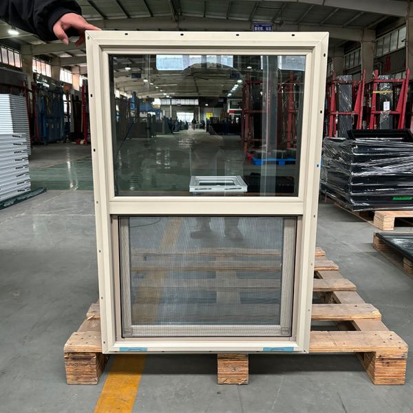 Laminated Glass 3mm Thickness UPVC Single Hung Window Windproof Easy To Clean