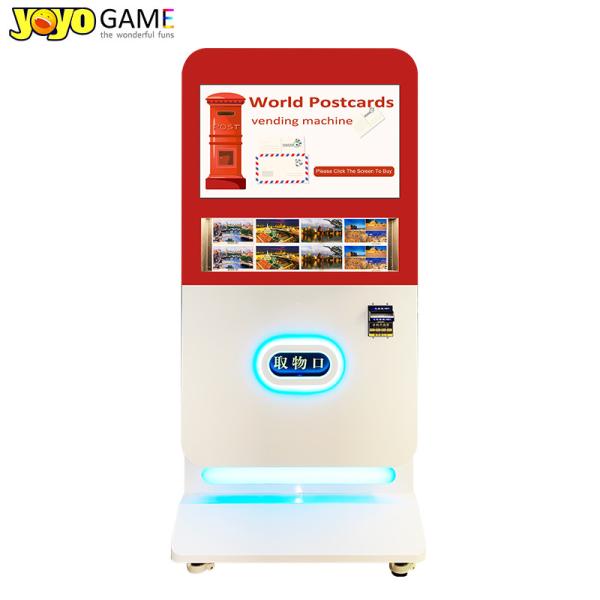 Quality Factory Price Custom Wrap Smart 32 " Touch Screen Medal Postcard Vending Machine With Bill Acceptor for sale