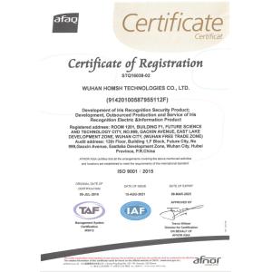 Wuhan Homsh Technology Co.,Ltd. Certifications