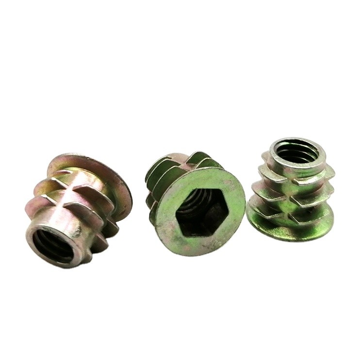Wholesale Spheroidizing Wood Insert Lock Nut , DIN Threaded Hex Drive Insert from china suppliers