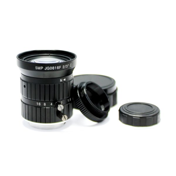 8mm C Mount lens 2/3" 5.0 Megapixel Manual Industrial lens For cctv ip camera box