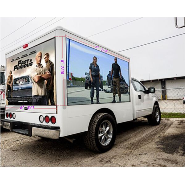 P16mm 2R1G1B Mobile Truck LED Display Portable Led Signs Super Slim