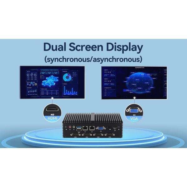 Intel Celeron J1900 Processor Fanless PC DDR3L 8GB With 7COM 2LAN Industrial PC