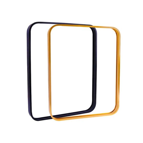 Quality Brushed Bending Aluminium Square Mirror Frames Rectangular Rounded Corners for sale