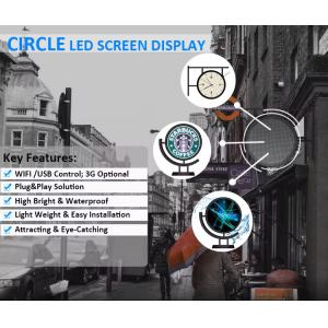 Seamless 1R1G1B Round Led Display Panel P4mm Die Casting Aluminum