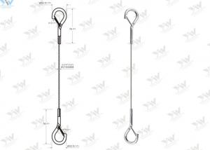 China Ø 2.0 MM Wire Rope Sling Spring Loaded Hooks End Stainless Steel Wire Tracers on sale