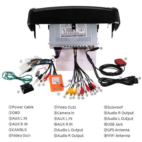 NXP6686 Toyota Prado Head Unit Single Din Android Car Stereo 13.6 inch