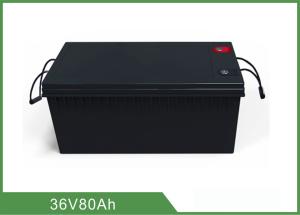 Black 36V 80AH  Lithium Rechargeable Battery Pack With Long Life 2000 Cycles