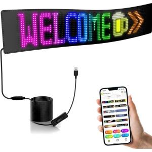China 16*64dots/16*96dots Programmable LED Car Display Screen with RGB Matrix and IP66 Rating on sale