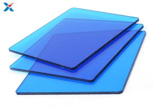 China Perspex Polycarbonate Roofing Sheet Transparent Blue Impact Resistance on sale