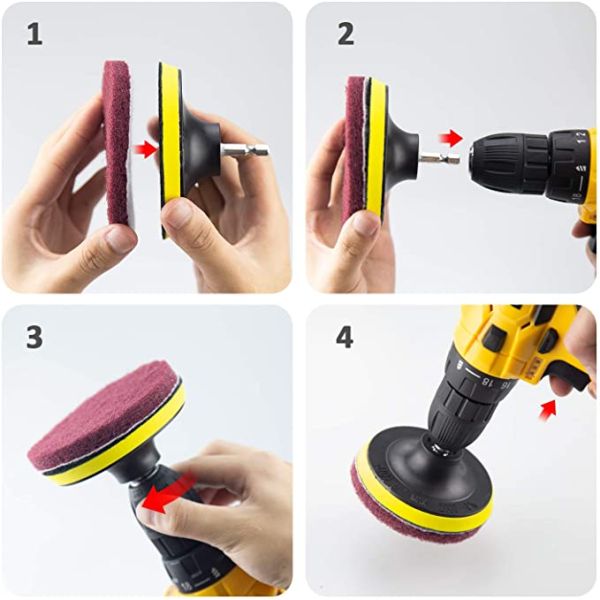 Polypropylene Buffing Polishing Pads For Car 4in Cleaning Kit