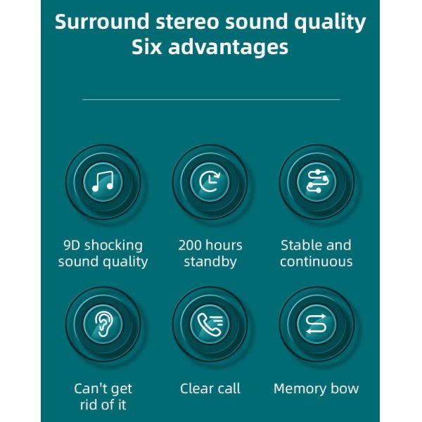 Wireless Neckband Bluetooth Headphone CVC 8.0 Noise Canceling Magnetic Earbuds