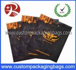 LDPE / CPE Raw Die Cut Handle Plastic Bags Black Color For Apparel