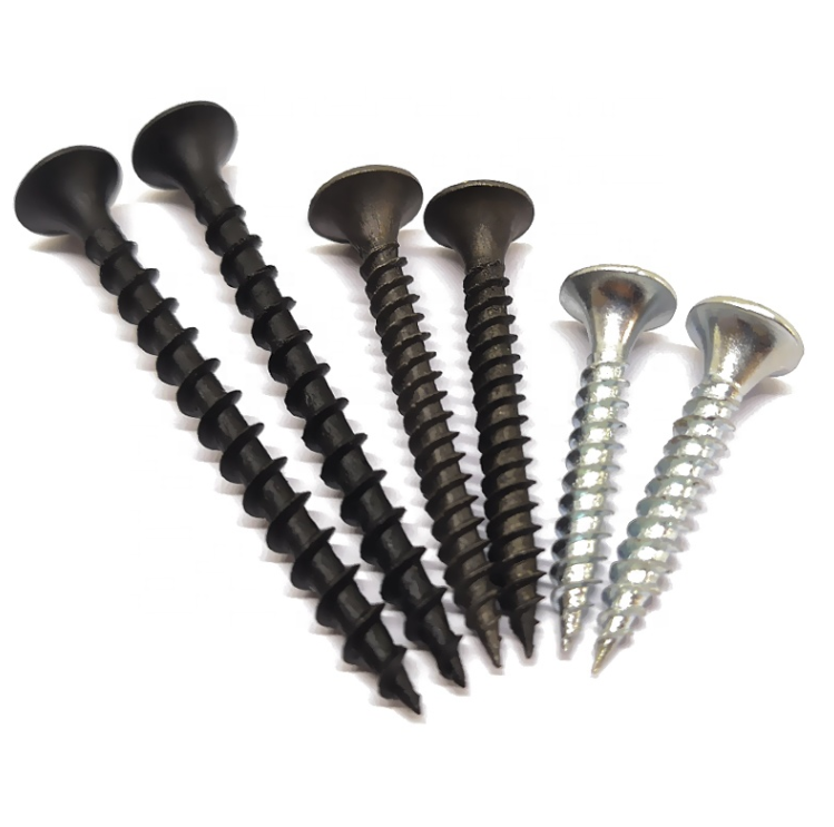 Flared Head Drywall Screw Black Scale Drill Tail Screw Cross Countersunk Head Plasterboard Nail