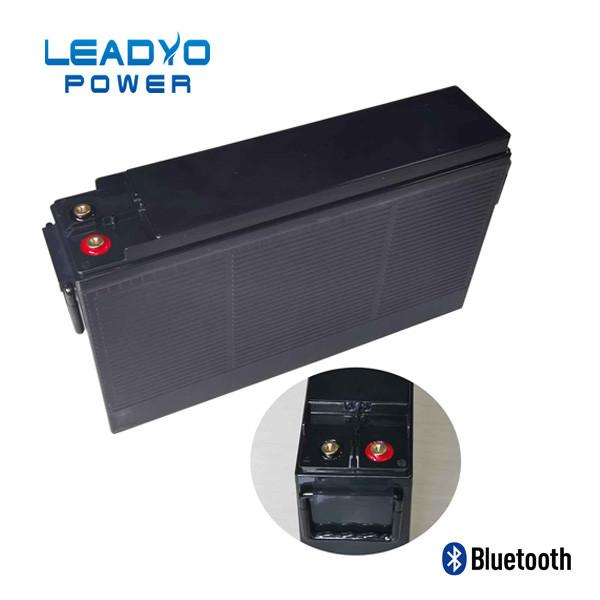 Quality 12V 100Ah Slimline Lithium Battery With Bluetooth Front Terminal for sale