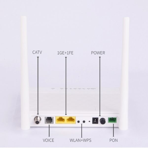 Dual Mode 1GE 1FE VOIP 2 Antennas Router XPON ONU