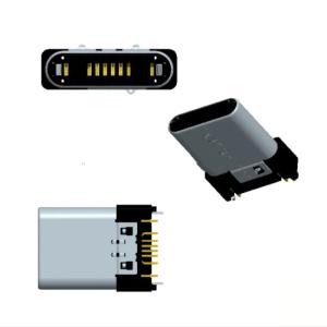 China 100V AC Withstanding Voltage 12 Pin USB 3.1 USB Type C Connector on sale