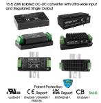 15W 20W DC DC Converter Module Wide Input Range Isolated Regulated Single Output