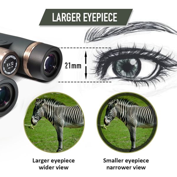 IPX7 Waterproof ED Binoculars 8x32 for Bird Watching